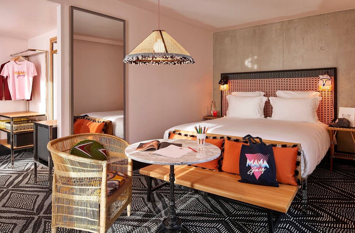 Cozy design bedroom in Paris West